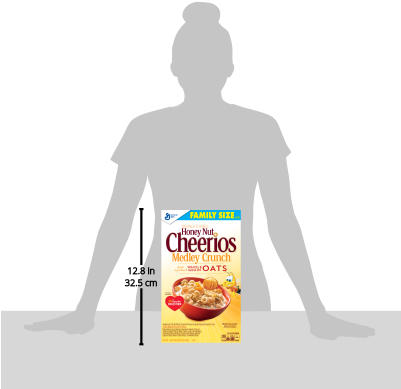 Honey Nut Cheerios Medley Crunch Cereal, - Cheerios Honey Nut Medley Crunch Cereal - 22.5 Oz Box (400x400), Png Download