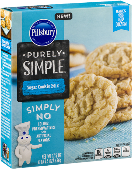 Pillsbury Purely Simple Cookie Mix, Sugar - 17.5 Oz (600x600), Png Download
