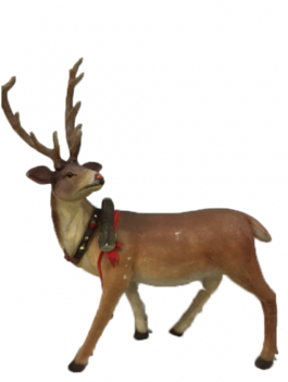 Life Size Fiberglass Reindeer Statue For Christmas - Reindeer (350x350), Png Download