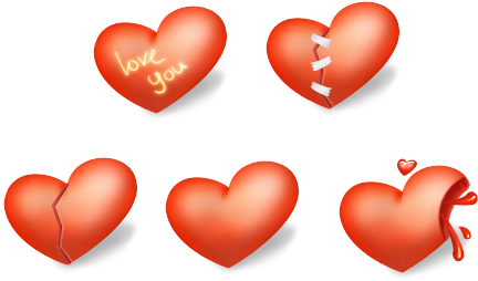 Valentine Heart Png Heart Valentine Day - Brushes De Coração (452x336), Png Download