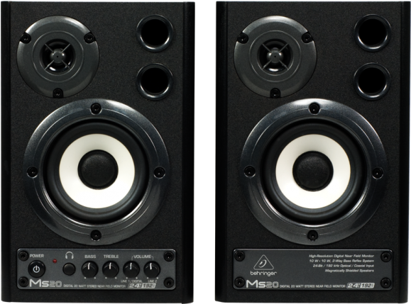Behringer Ms20 Powered Studio Monitor Speakers - Behringer Ms20 Multimedia Speaker (578x578), Png Download