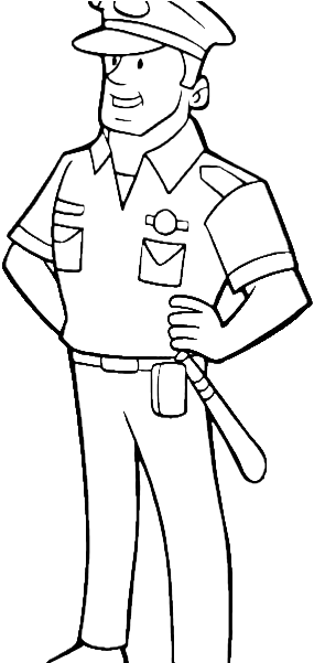 Police Officer - Colouring Picture Of Policeman (600x600), Png Download