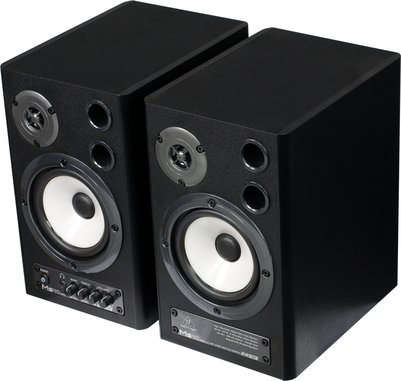 Digital 40-watt Stereo Monitor Speakers - Behringer Digital Monitor Speakers Ms40 (pair) (800x760), Png Download