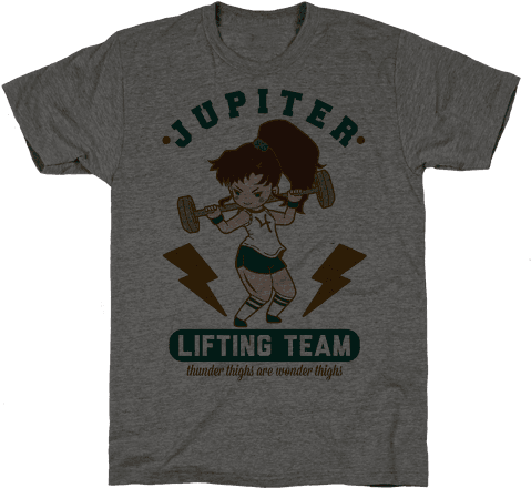 Jupiter Lifting Team Workout Parody Mens T-shirt - Thunder Thighs Baby Shirt (484x484), Png Download