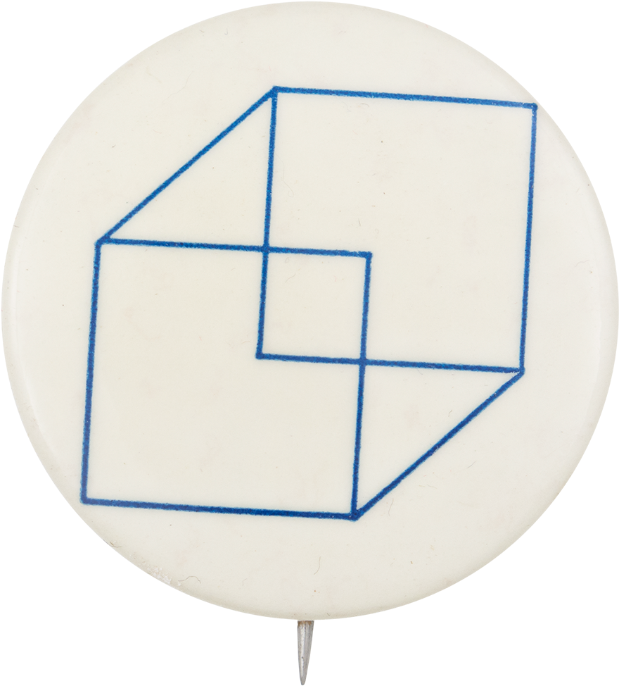 Blue And White Cube - Necker Cube (1000x1062), Png Download