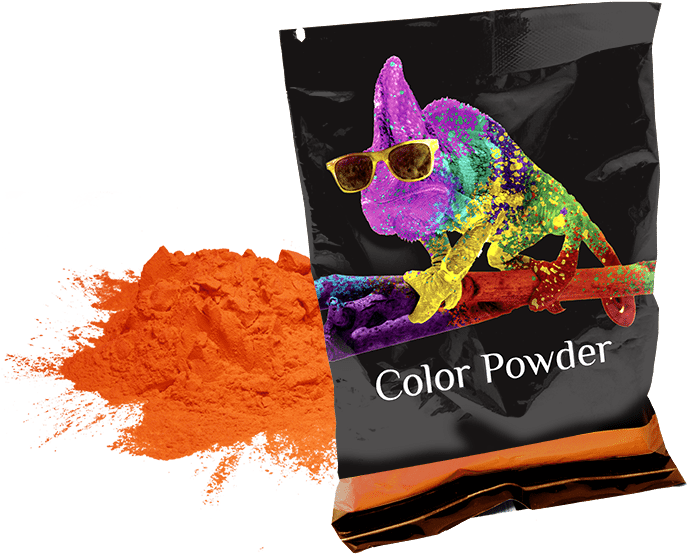 Orange Hippie Powder - Holi Color Powder 10pk 70g Each Red, Yellow, Navy Blue, (700x700), Png Download