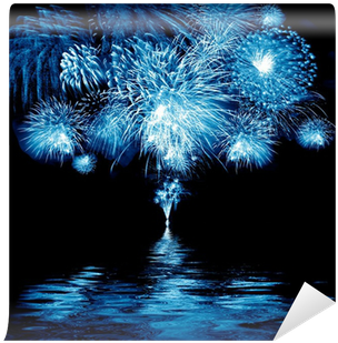 Feu D Artifice Bleu (400x400), Png Download
