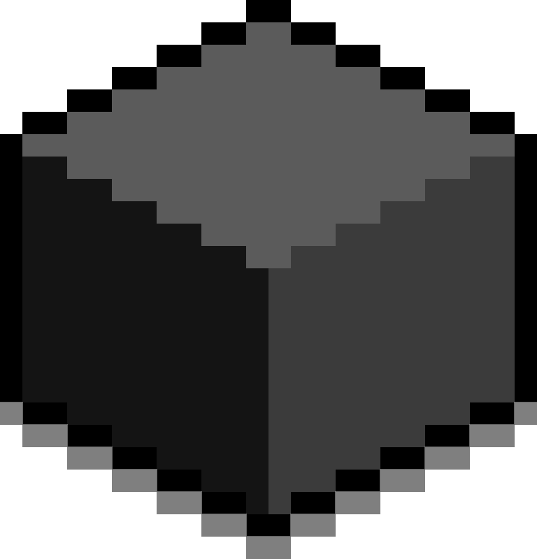 Black Single Cube - Minecraft Grass Pixel Art (768x800), Png Download