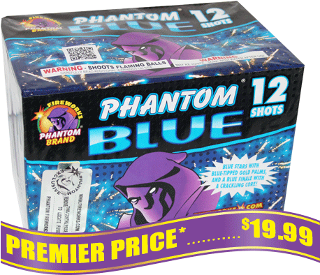 Phantom Blue, 12 Shot - Phantom Fireworks Gender Reveal (500x500), Png Download