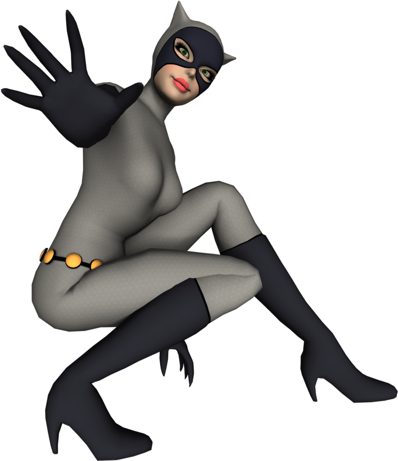 Catwoman Render 01 By Dazzyallen On Deviantart Clip - Drawing (836x955), Png Download