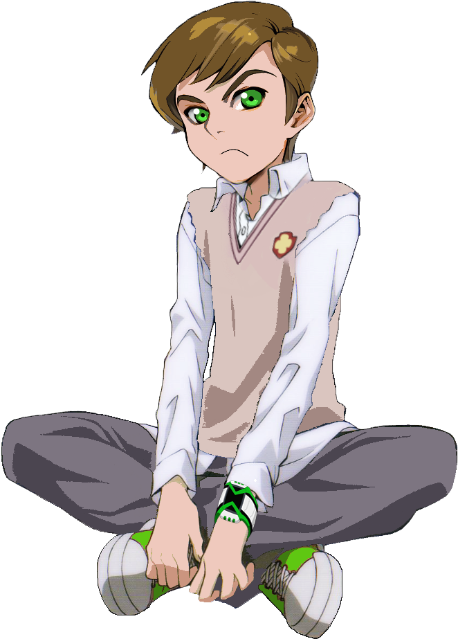 Ben Tennyson Mikoto Misaka Clothing Sitting Boy Child - Ben 10 (776x1000), Png Download