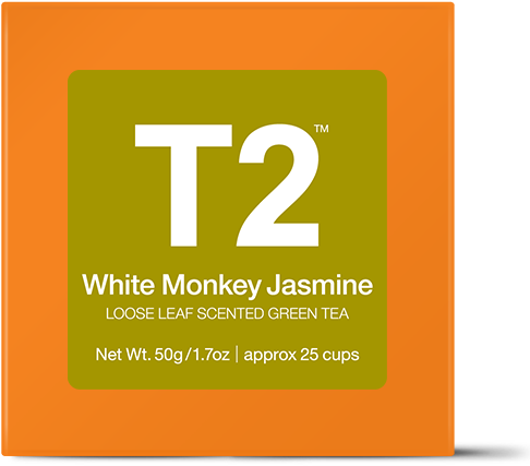 White Monkey Jasmine Loose Leaf Gift Cube - T2 Tea Jade Mountain (555x555), Png Download