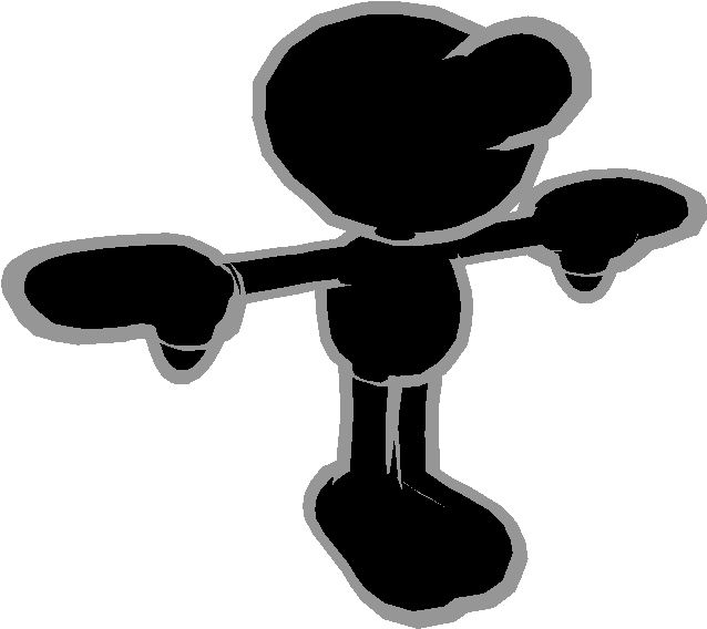 Super Smash Bros - Game And Watch Model (646x577), Png Download