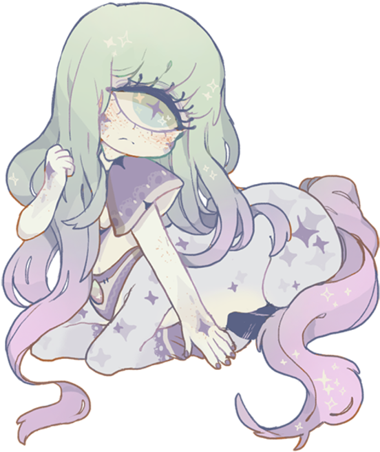 Hair Nose Mammal Vertebrate Fictional Character Purple - Cyclop Pastel Girl (528x660), Png Download