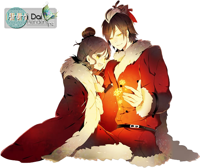 Png Anime - Render Navidad Anime (700x574), Png Download