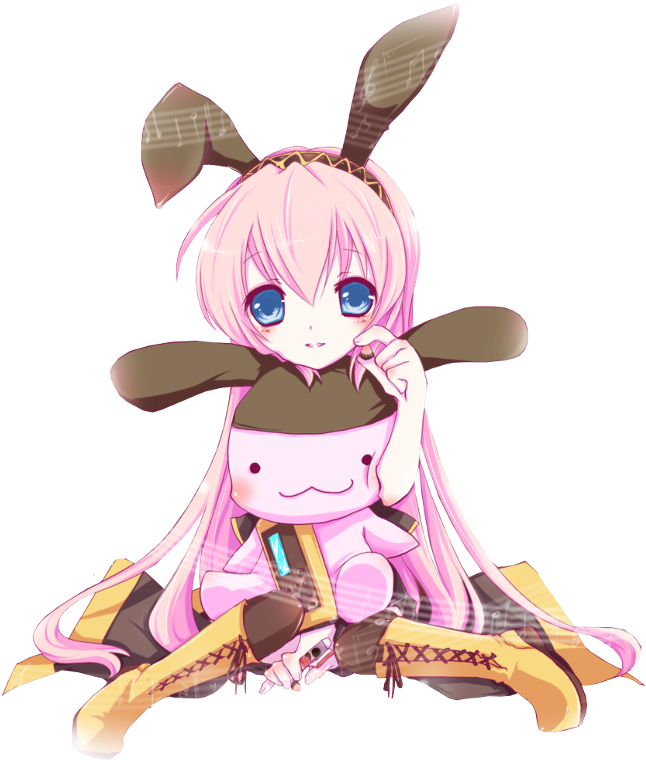 Anime Clipart Bunny - Vocaloid Luka En Chibi (743x769), Png Download