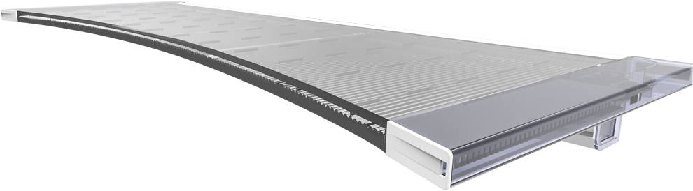 Led Waterfall - Light-emitting Diode (1000x319), Png Download