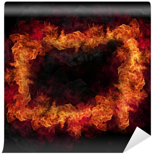 Fire Frame Isolated On Black Background Wall Mural - Pleasures From Hell - Shake - Download (400x400), Png Download