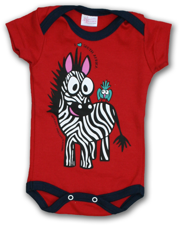 Baby Grows - Red Zebra - T-shirt (500x500), Png Download