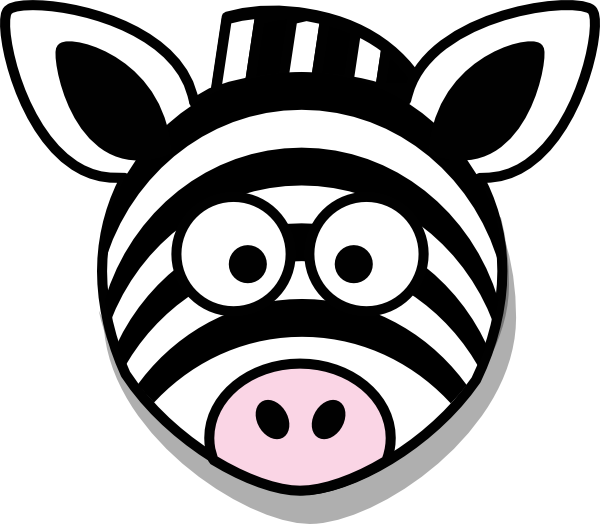 Zebra Head No Body Clip Art - Draw A Cartoon Zebra Head (600x524), Png Download