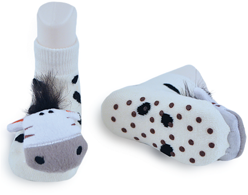 Zebra Rattle Socks 1-2 Years - Stuffed Toy (500x500), Png Download