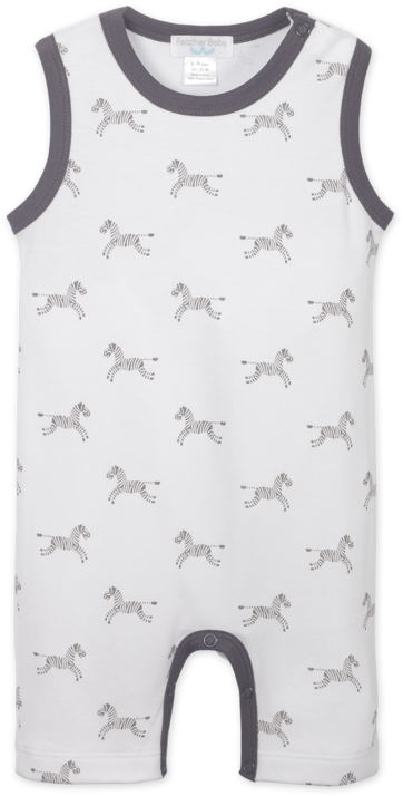 Feather Baby Tank Romper - Elephant (683x1024), Png Download