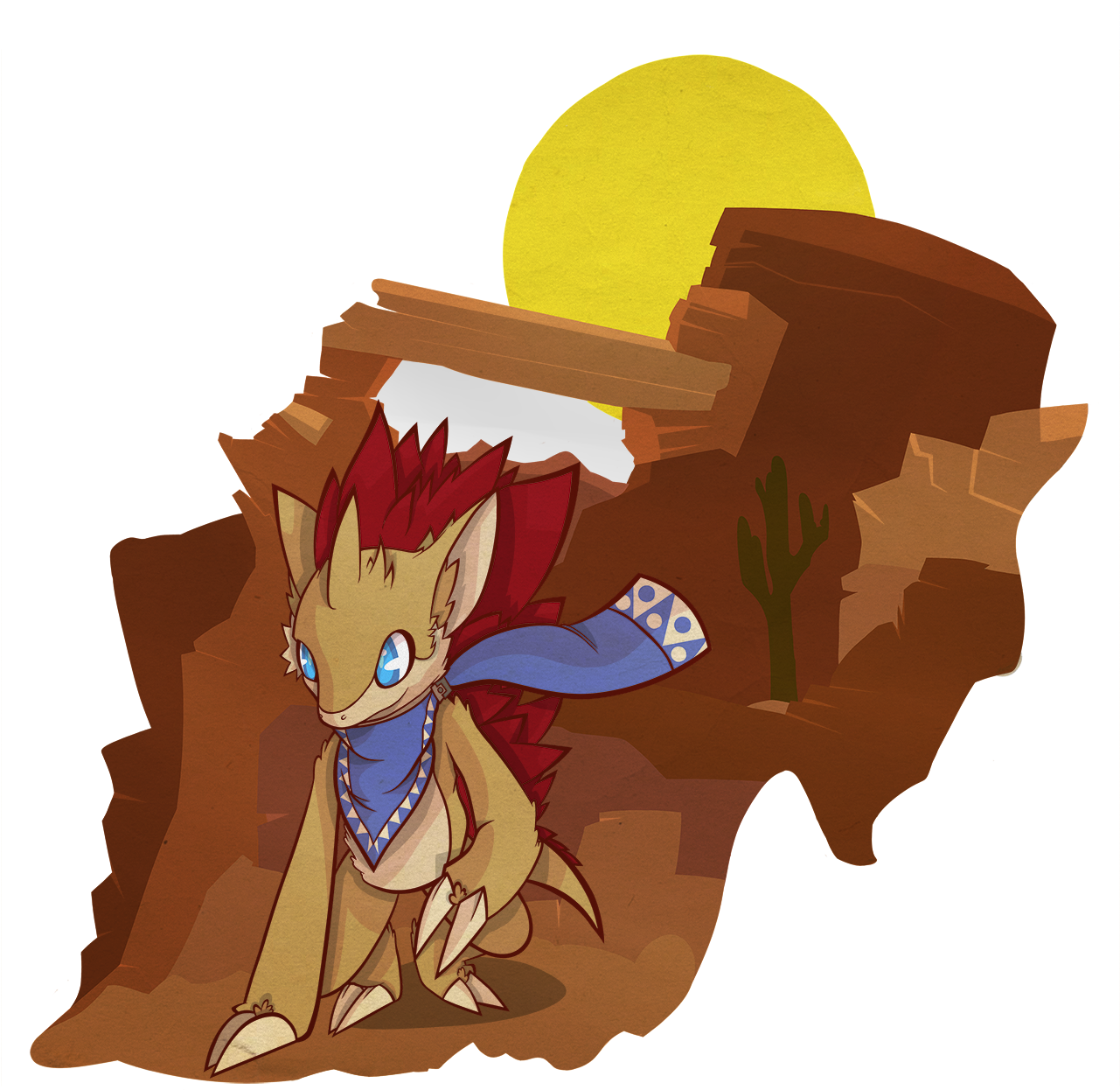Sandslash - Cartoon (1280x1280), Png Download