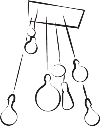 Old Frame White Wood Pendants - Line Art (428x548), Png Download