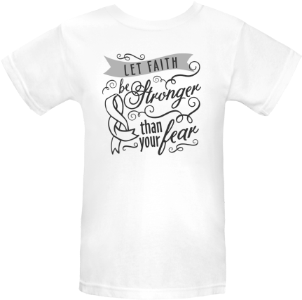 Lung Cancer Let Faith Be Stronger Than Your Fear Women's - Awareness Ribbon (480x480), Png Download