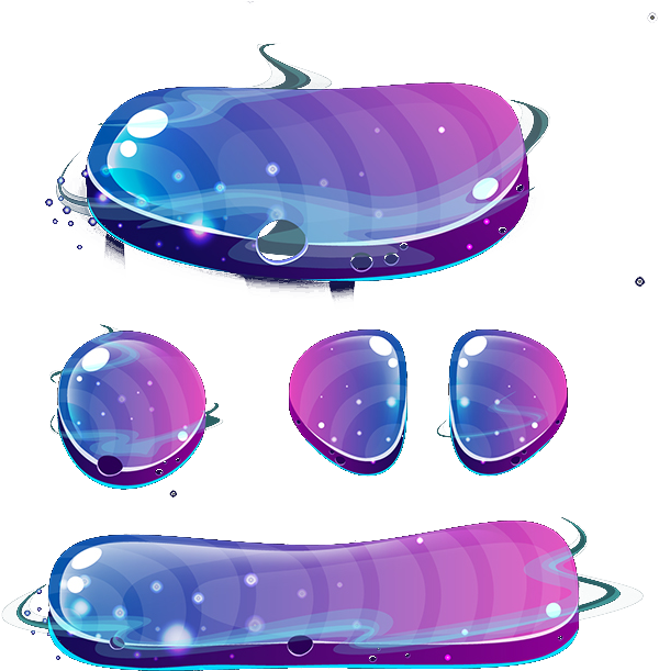 Gradient Button Png Image With Transparent Background - Reflection (646x667), Png Download