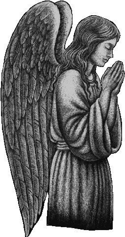 Insert Your Own - Praying Angels For Tombstones (298x523), Png Download