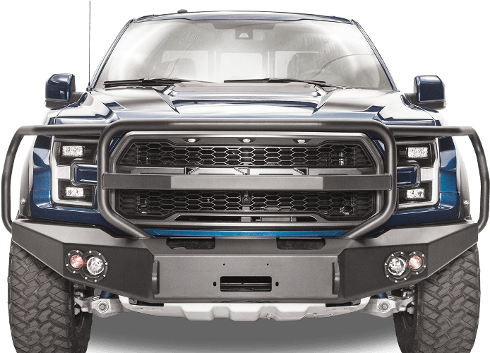 Fab Fours Ford F150 Raptor 2017 Front Bumper Winch - 2017 Raptor Bumper Winch (750x499), Png Download