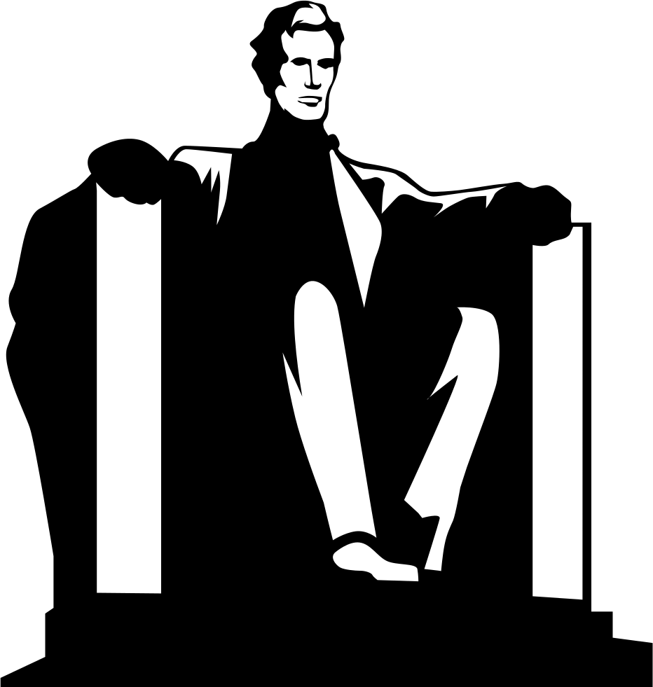 Lincoln Memorial Statue - Lincoln Memorial Vector (932x981), Png Download
