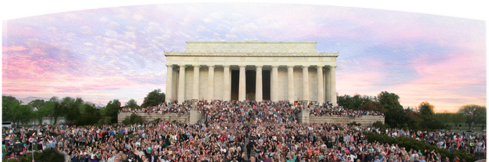 Sunrise Service Lincoln Memorial 2018 (970x321), Png Download