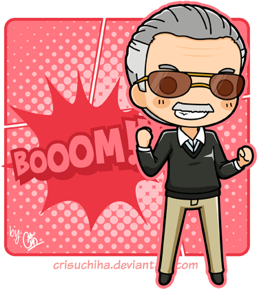 Stan Lee Chibi Pon By Crisuchiha - Stan Lee Chibi (399x434), Png Download