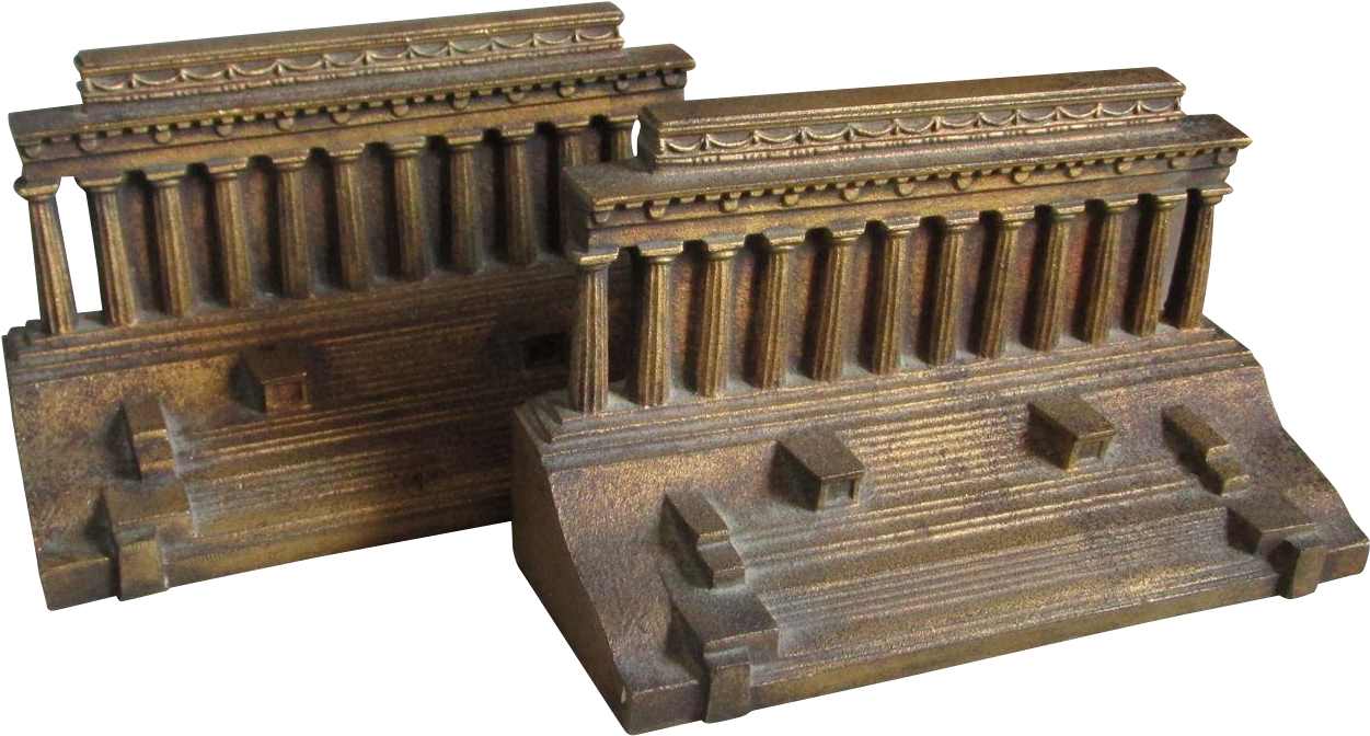 C1920s Bradley & Hubbard Lincoln Memorial Bookends - Lincoln Memorial (1250x1250), Png Download