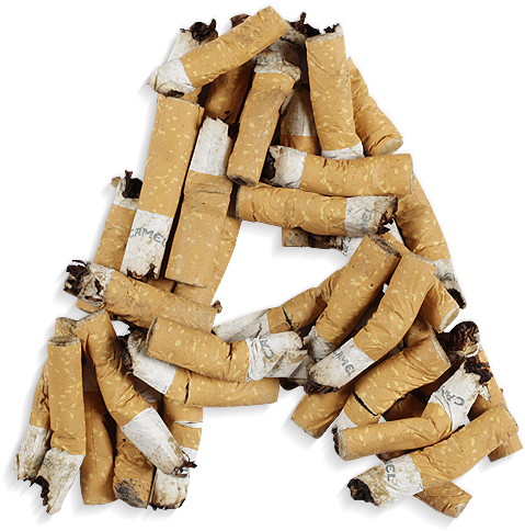 "cigarette Butt" Font By Handmadefont - Letter (525x525), Png Download