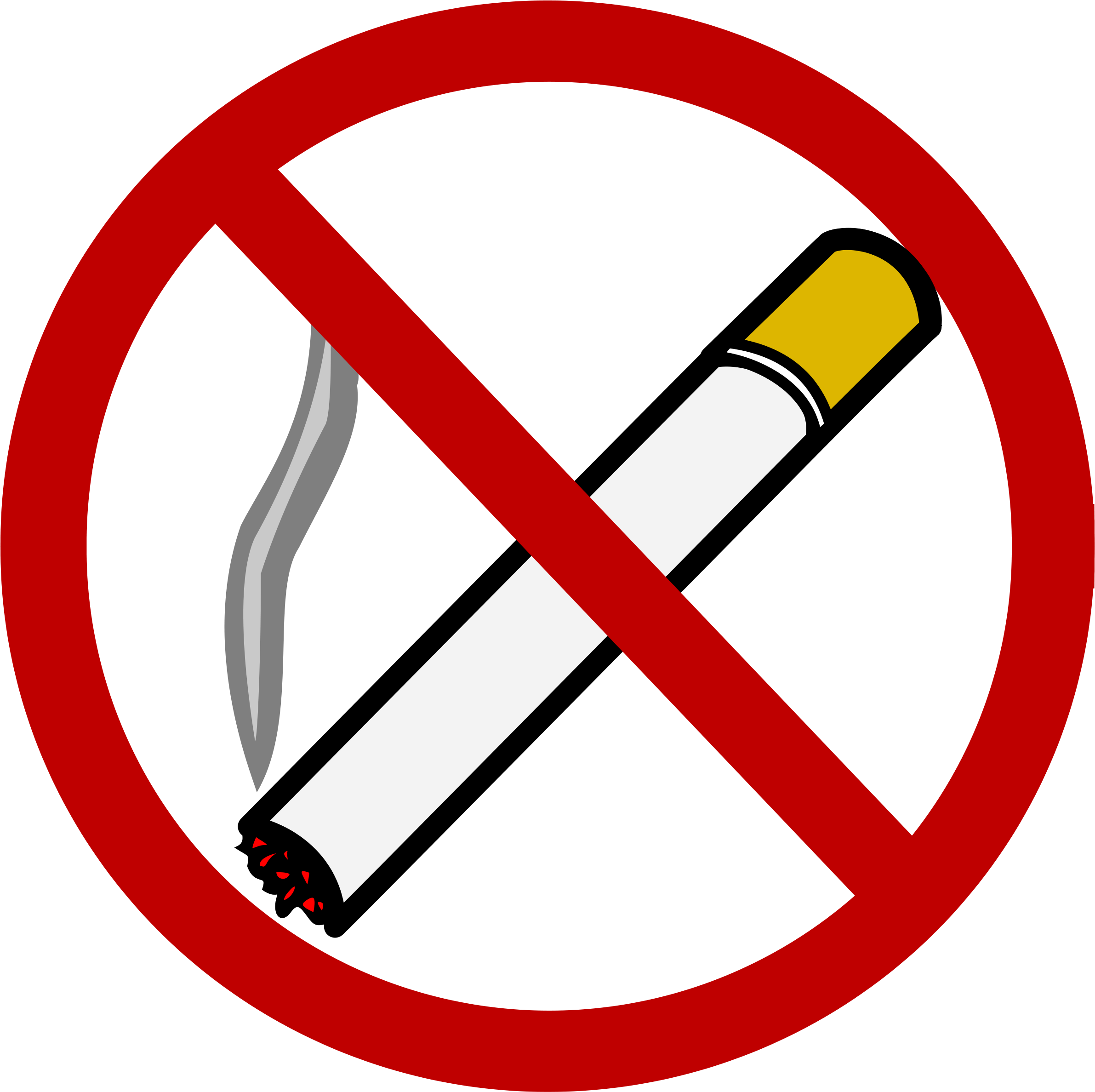 Cigarette Clipart - Simbolo De No Fumar (2400x2400), Png Download