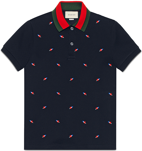 Gucci Gucci Gucci Men's Wear Cotton Black Arrow Wear - Polo Shirt (750x750), Png Download