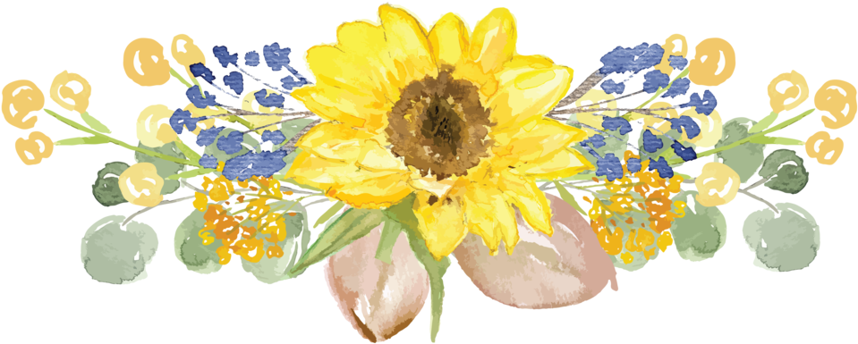 Straightsunflower2 - Portable Network Graphics (1000x453), Png Download