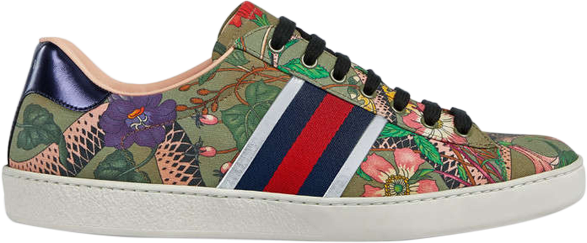 Gucci - Gucci Flora Snake Sneaker (850x353), Png Download