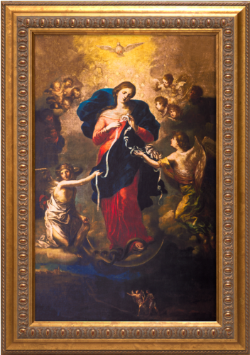 Mary Undoer Of Knots Framed Art - Saint Mary Untier Of Knots (500x500), Png Download
