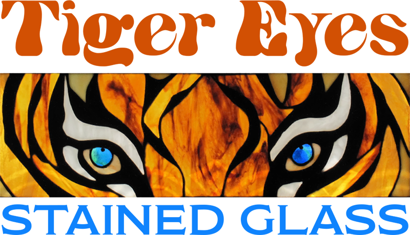 Tiger Eyes Stained Glass Logo Tiger Eyes Stained Glass - Stained Glass (800x459), Png Download