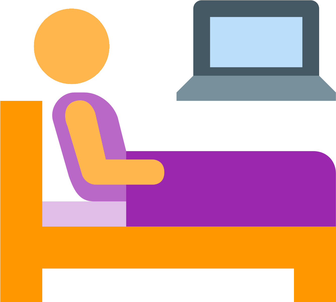 Trabajar En La Cama Icon - Icon Menonton Tv (1600x1600), Png Download