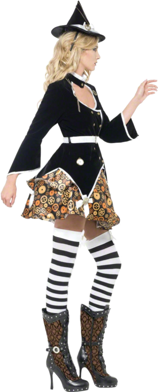 Margo - Steam Punk Witch Halloween Costume (500x793), Png Download