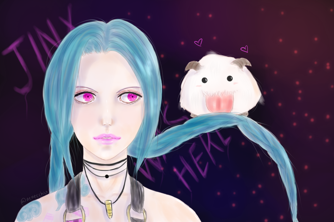 Jinx And Poro - Cartoon (1136x755), Png Download