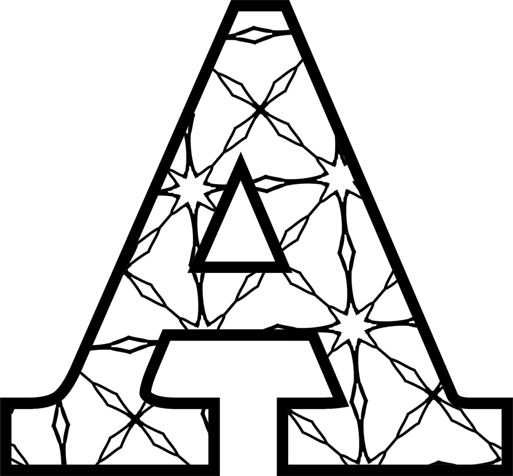 A Awaywiththepixels Png 2048 X 1901 Coloring Pinterest - Letter A To Colour (2048x1901), Png Download