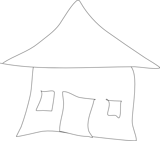 Hut Clipart Coloring - Illustration (555x491), Png Download