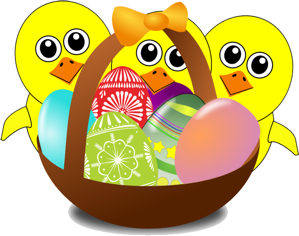 Easter Basket Png Transparent Image - Egg Easter Cartoon (600x489), Png Download