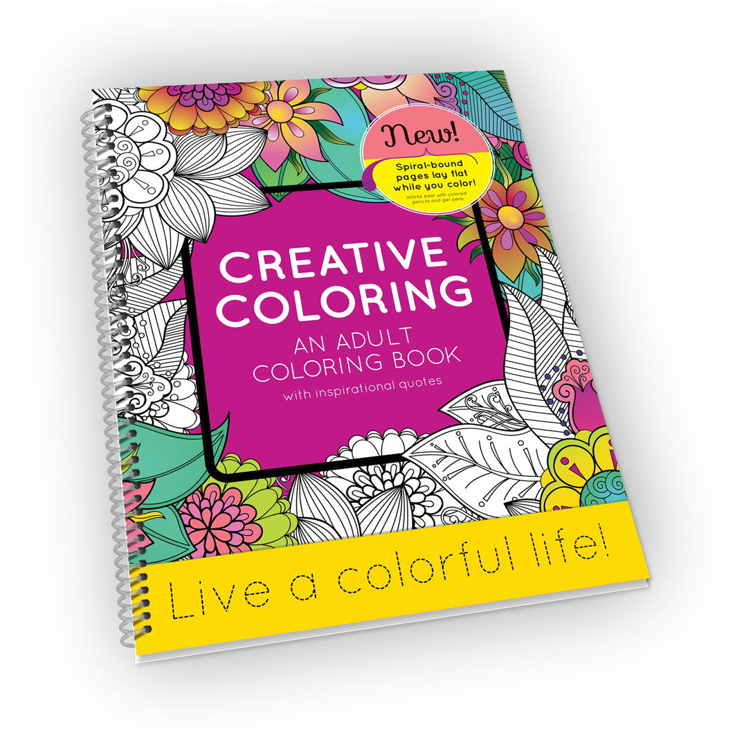 Color - Creative Coloring - An Adult Coloring Book With Inspirational (1380x1062), Png Download